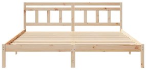 Estrutura da Cama Castanho 180 x 200 cm Madeira de Pinheiro