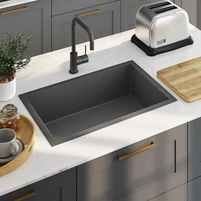 Lava-louça de cozinha artesanal aço inoxidável preto