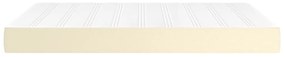 Colchão de molas ensacadas 140x200x20 cm couro artificial creme
