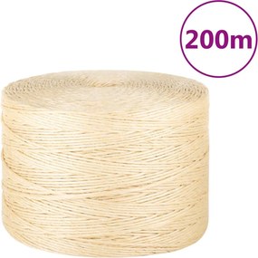 vidaXL Corda 100% sisal 3 mm 200 m