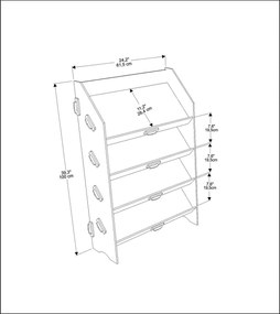 Estante Aros – Carvalho – 61,5 cm x 100 cm x 28,4 cm