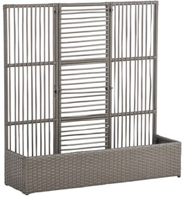 Outsunny Suporte para Plantas com Treliça Compartimento Retangular em Resina Entrançada e Aço 103x29x103 cm | Aosom Portugal