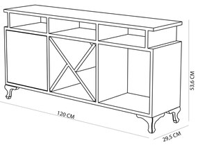 Móvel TV Ay – Branco – 120 cm