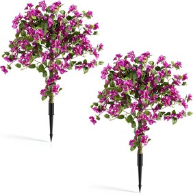 Conjunto de 2 Buganvílias Artificiais (VASOS NÃO INCLUIDOS), Resistentes ao Sol, Rosa