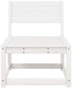Sofá para jardim madeira de pinho maciça branco