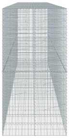 Cesto gabião com cobertura 650x100x200 cm ferro galvanizado