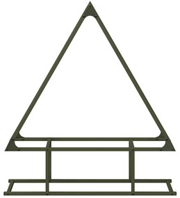 Suporte para lenha aço laminado a frio verde azeitona