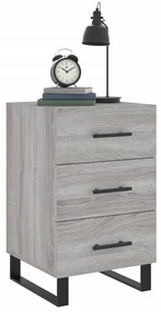 Mesa de cabeceira 40x40x66 cm derivados madeira cinzento sonoma