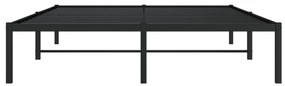 Estrutura de cama 140x200 cm metal preto
