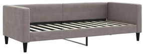 Sofá-cama c/ gavetão/colchões 80x200cm tecido cinza-acastanhado