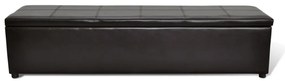 vidaXL Banco de arrumação 168x44x44 cm castanho