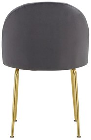 Cadeira Laget Gold Veludo - Cinza