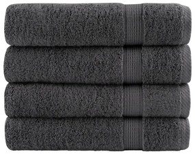 vidaXL Toalhas banho premium SOLUND 4pcs 100x150cm 600gsm antracite