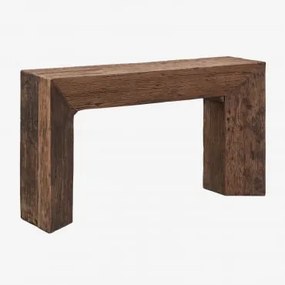 Consola 150x35 Cm Em Madeira Juvira Reciclada Madeira Escura - Sklum