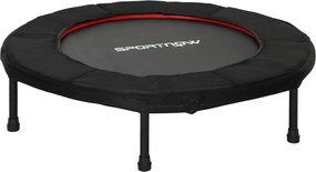 SPORTNOW Trampolim Fitness Ø102 cm Trampolim Fitness Dobrável com Estrutura de Aço Antiderrapante Ø102x22 cm Vermelho | Aosom Portugal