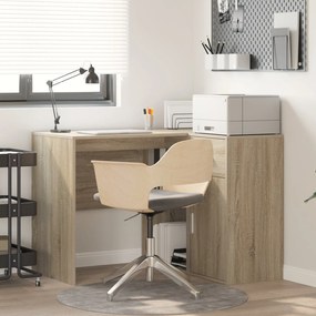 mesa de canto Carvalho Sonoma 102x88x75 cm Madeira Engenheirada