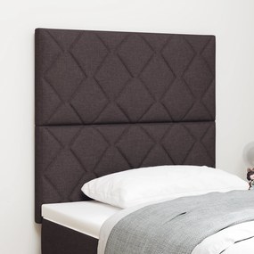 Cabeceira vidaXL Design de Blocos de Diamante Castanho Escuro 90 cm Te