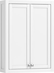 HOMCOM Armário de parede para casa de banho 3 níveis, móvel de arrumação suspenso 2 portas prateleira regulável 61 x 20 x 84 cm branco | Aosom Portugal