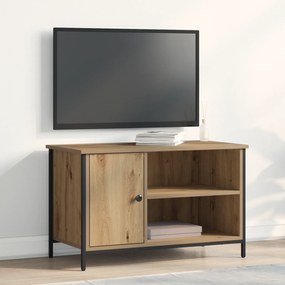 Casa de TV vidaXL Caramelo 80x40x50 cm Madeira engenheirada e Aço