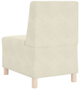 Poltrona 55 cm veludo cor creme