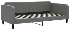 Sofá-cama c/ gavetão e gavetas 90x200 cm tecido cinzento-escuro