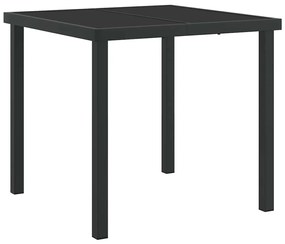 Conjunto de Jantar de Jardim de 5 Peças Anthracite em Aço