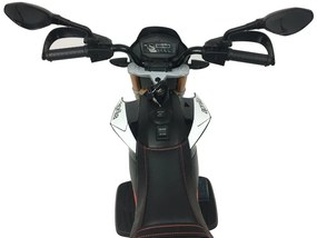 Aprilia Dorsoduro 12v, Mota elétrica Infantil assento de couro, pneus de borracha EVA Vermelha