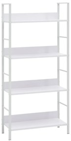 Estante com 4 prateleiras derivados de madeira branco
