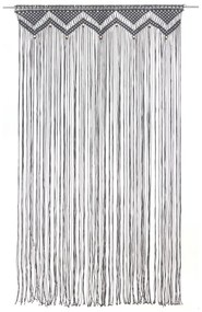 Cortina macramé 140x240 cm algodão antracite