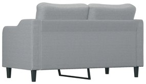Sofá de 2 lugares em tecido 140 cm cinzento-claro