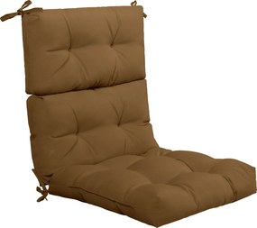 Almofada para Cadeira de Encosto Alto, 56,5 x 51,5 x 64,5 cm (CADEIRA NÃO INCLUIDA), Altura do Encosto Ajustável, Castanho