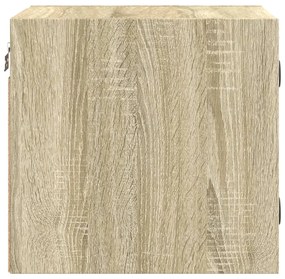 Mesa cabeceira c/ portas vidro 2 pcs 35x37x35cm carvalho sonoma