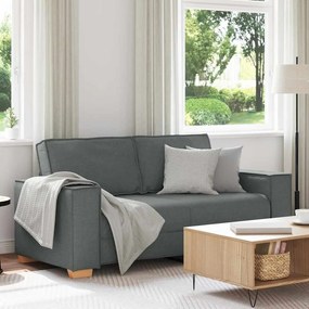 vidaXL Sofá de 2 lugares cinza escuro 140 cm tecido