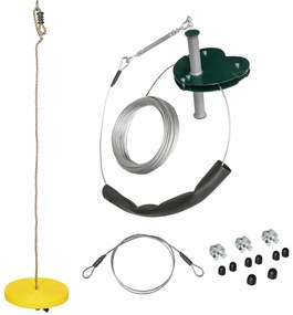 Outsunny Kits de Tirolesas para Crianças 6-10 Anos Pega Antiderrapante Corda Ajustável Dispositivo de Proteção de Árvore | Aosom Portugal