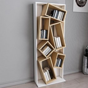 Estante Carmen – Branco Carvalho – 63x153,6x24 cm