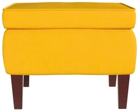 Cadeira de baloiço c/ pernas de metal e banco veludo amarelo