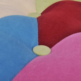 Cadeira francesa de tecido com design de retalhos