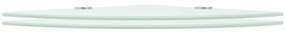 Prateleiras canto 2 pcs suportes cromados 35x35cm vidro branco