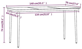7 pcs conjunto de jantar para jardim com almofadões preto