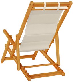 Cadeiras de Praia Dobráveis vidaXL 2 pcs Taupe em Madeira de Acácia Só