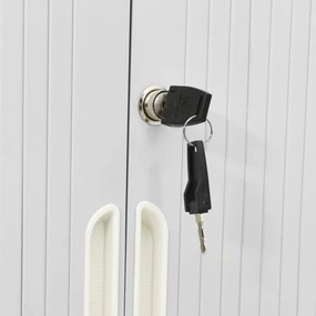 Armário com porta deslizante aço 90x40x90 cm cinzento