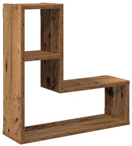 Prateleiras de parede cubos 2 pcs deriv. madeira madeira velha