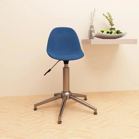 vidaXL Cadeira de escritório giratória tecido azul