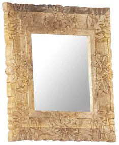 Espelho 50x50 cm madeira de mangueira maciça