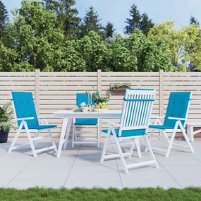Almofadões para cadeiras de jardim 4 pcs 120x50x3 cm azul