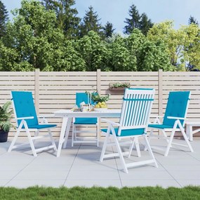 vidaXL Almofadões para cadeiras altas de jardim 4 pcs tecido azul