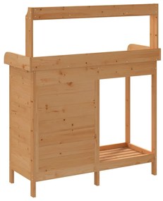 Mesa cultivo c/ armário 110,5x45x124,5 cm abeto maciço castanho