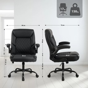 Cadeira de Escritório Medfield Couro sintético preto