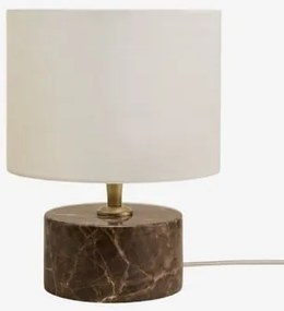 Candeeiro De Mesa Em Pedra Natural Orlena Mármore Castanho Emperador & Branco-escuro Ø20 Cm - ↑15 Cm Arlina - Sklum