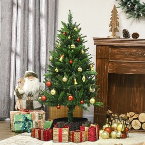 Árvore de Natal artificial com 310 ramos, estrutura em aço, base dobrável em aço, altura de 120 cm, verde